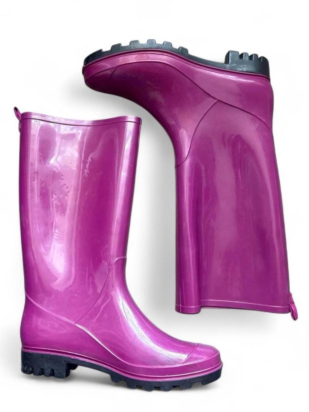 Women’s pink/ magenta Gloss Rain Boots